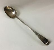 A Georgian silver basting spoon. London. By WP. Ap