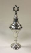 A large silver Judaica spice tower. Birmingham. By