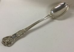 A Victorian silver Queen's pattern salad fork. Lon