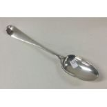 A small Hanoverian pattern silver dessert spoon. L