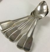 A large collection of silver fiddle pattern desser