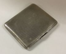 A silver cigarette case. Approx. 30 grams. Est. £2