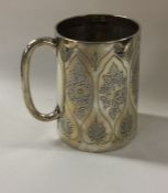 An attractive Victorian silver christening cup dec