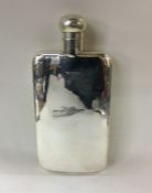 A large silver hip flask. Birmingham 1892. By Will