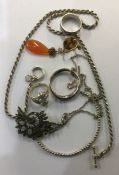 A quantity of silver costume jewellery. Approx. 71
