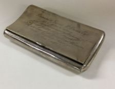 A late Victorian Silver tobacco pouch. Approx. 62