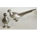 A good pair of heavy cast silver pheasants with te
