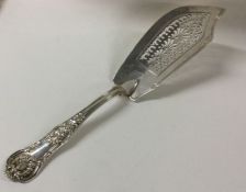 A Victorian silver Queen's pattern fish slice. Lon