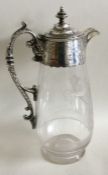 A fine quality Victorian silver claret jug attract
