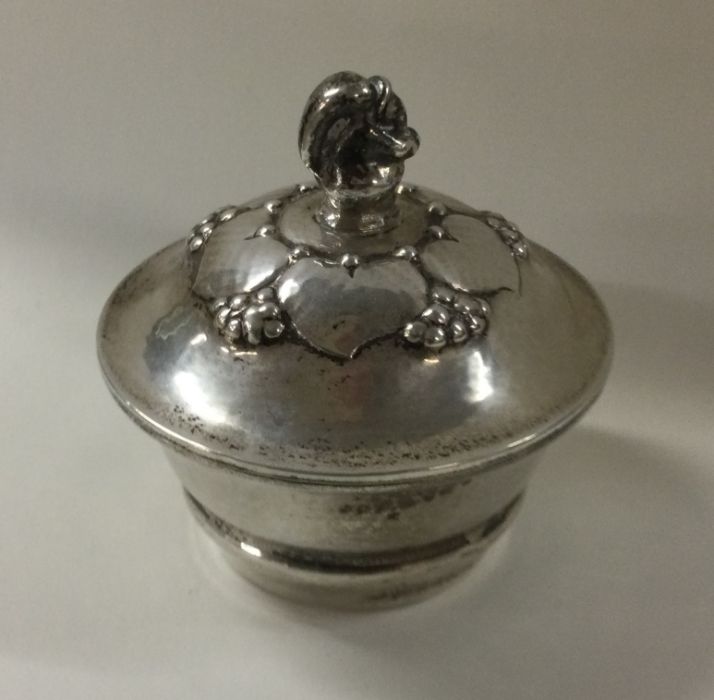 A Danish silver lidded bowl and cover in the Georg