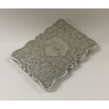 A fine quality Edwardian silver card case attracti