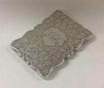 A fine quality Edwardian silver card case attracti