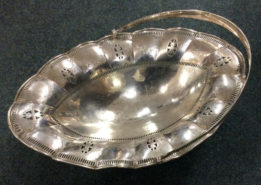DUBLIN: An Irish silver George III pierced basket. - Image 2 of 3