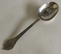 A rare lace back silver trefid spoon with rat tail