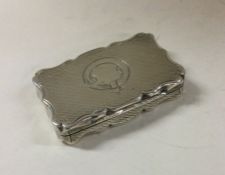 A good Victorian engine turned silver snuff box wi