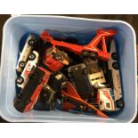 A small collection of Matchbox toy vehicles.