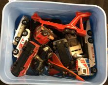 A small collection of Matchbox toy vehicles.