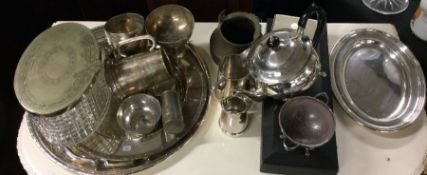 A good collection of silver plated items.