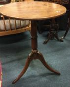 A Victorian mahogany pedestal table.