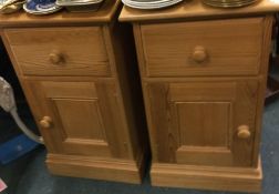 A good pair of pine bedside cabinets.