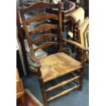An old oak carver chair.