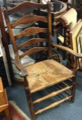 An old oak carver chair.