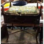 An Edwardian piano stool.