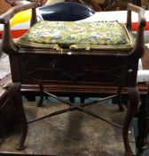 An Edwardian piano stool.