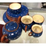 A Devon pottery part tea service.