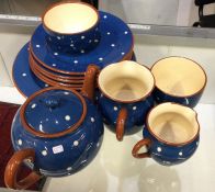 A Devon pottery part tea service.