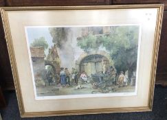 A large framed and glazed Russell Flint print.