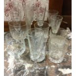 A quantity of old glass.