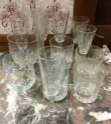 A quantity of old glass.