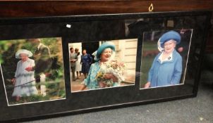 A framed and glazed picture of The Queen Mother.