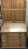 A large Georgian mahogany bureau bookcase.