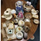 A collection of pottery and other china.