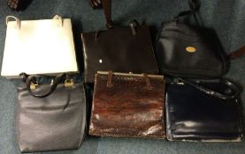 Six ladies' vintage handbags.