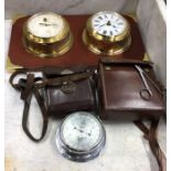 Old barometers, clocks etc.
