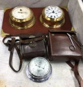 Old barometers, clocks etc.