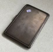 An engine turned silver cigarette case. Approx. 16