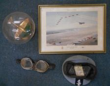 AVIATION framed signed print of Concorde & Red A