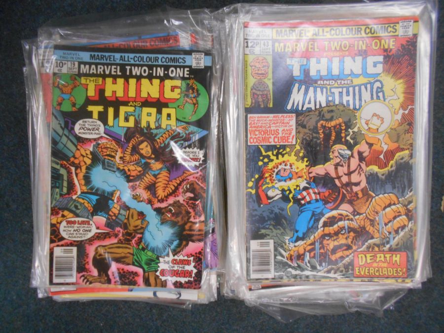 MARVEL COMICS Marvel Two in One nos. 1, 4 - 6, 11-37, 40-100, plus Annuals 4-7, The Thing nos. 1-