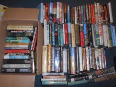 MODERN FIRST EDITIONS / NOVELS: 2 boxes books in