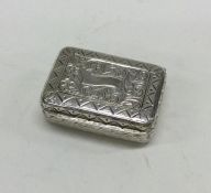 CHESTER: A Victorian chased silver hinged box depi