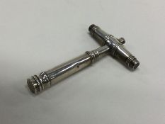 A Georgian tapering silver corkscrew. London. By M