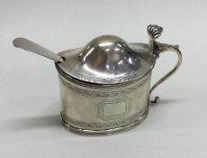 A silver pierced mustard pot. London1906. By Hasel