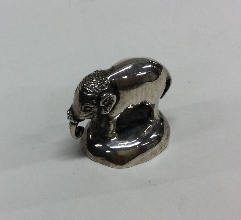 A silver figure of an elephant. Approx. 20 grams.