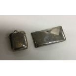 CHESTER: A silver card case together with and engr