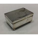 A heavy silver box. Birmingham. Approx. 71 grams.