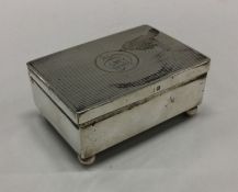 A heavy silver box. Birmingham. Approx. 71 grams.